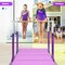Adjustable Kids Gymnastics Parallel Bars Double Horizontal Training Steel Frame